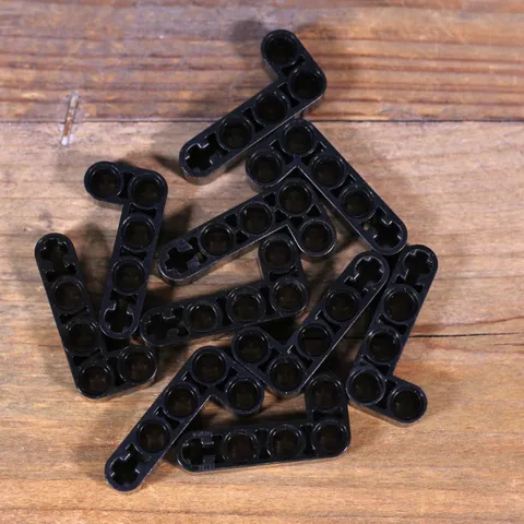LEGO Black Technic Beam Liftarm 32140 42137 Bent Thick L-Shape 2 x 4 Qty 10
