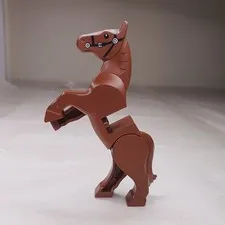 Lego Bucking Horse Reddish Brown Vintage Moveable Back Legs