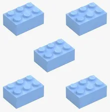 5 New LEGO Bright Light Blue 2x3 Bricks 3002 building brick block 3x2 6366706