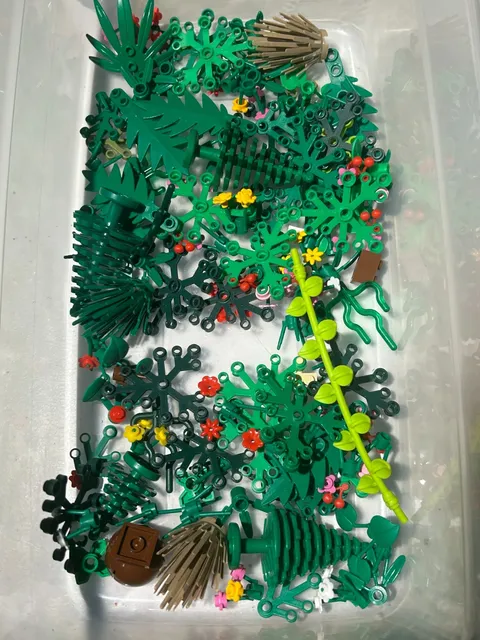 LEGO Plants Foliage Bulk Lot 4oz Mixed Trees Leaves Flowers Landscape MOC WYSWYG