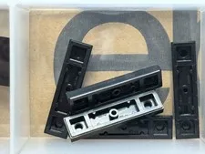 LEGO Parts - Black Plate 1 x 4 with 2 Studs with Groove - No 41740 - QTY 5