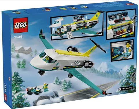 New LEGO Emergency Air Ambulance Airplane 60465