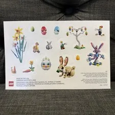 LEGO Store Sticker Sheet Promo Spring 2025 NEW Easter Bunny Flowers DREAMzz 