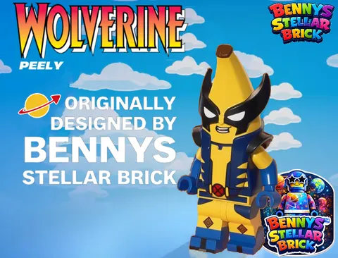 LEGO Wolverine Fortnite Peely Custom Peelverine blue suit by BSB23