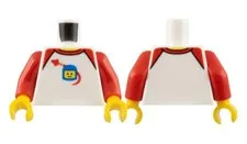 Lego City Space Torso for  Minifigures - New - White & Red w/ Space Logo
