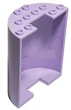 Lavender Lego 35347 87926 Cylinder Half 3x6x6 with 1x2 Cutout