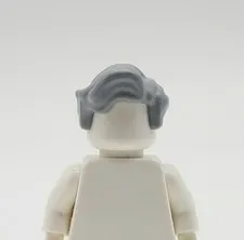 Official Lego George Lucas Hair - Unreleased Prototype Light Bluish Gray Wavy