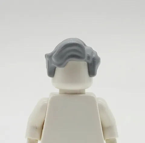 Official Lego George Lucas Hair - Unreleased Prototype Light Bluish Gray Wavy