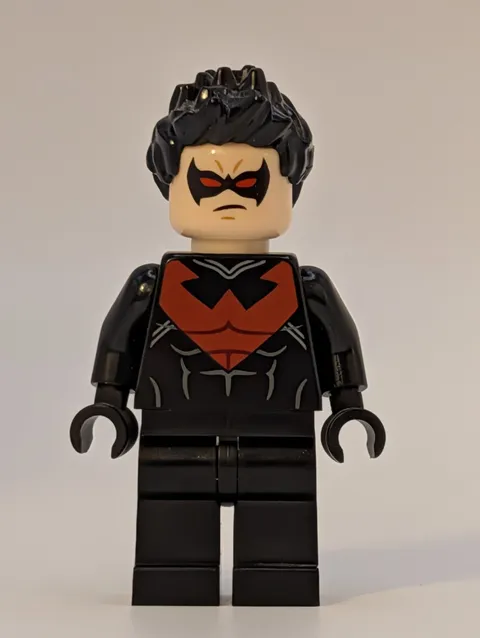 Nightwing Genuine LEGO Minifigure SH0085 DC Batman 76011 Red Eyes Retired