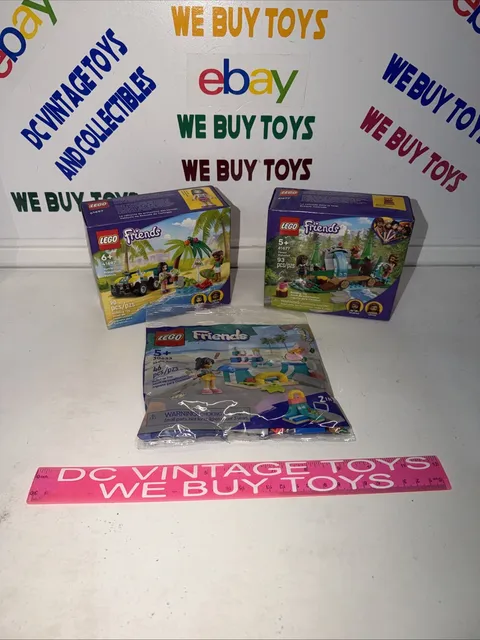 LEGO Friends SKATE RAMP 30633 Skateboard & 41677 Waterfall & 41697 Lot-3 NEW