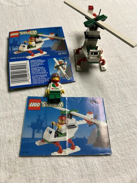 Lego Town 6515 Stunt Copter 1994 Complete with instructions Minifigure And Box
