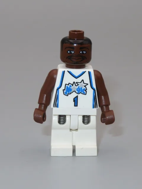 LEGO NBA Tracy McGrady # 1 Orlando Magic basketball white minifigure 3433