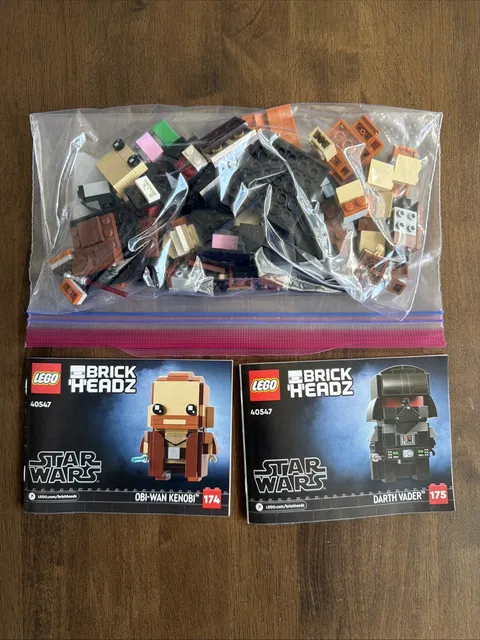 LEGO Star Wars BrickHeadz 40547 Obi-Wan Kenobi Darth Vader Complete