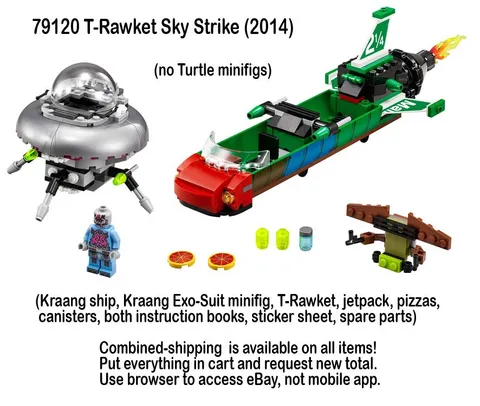Lego Teenage Mutant Ninja Turtles 79120 T-Rawket Sky Strike w/ Kraang fig TMNT