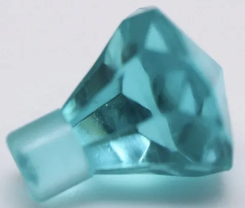 LEGO Gem Piece Round Connector Faceted Trans-Light Blue Plastic 1 Piece diamond