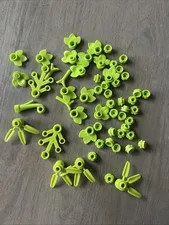 LEGO Lime Green Plant Lot Flower Leaves Stems  57 Pieces