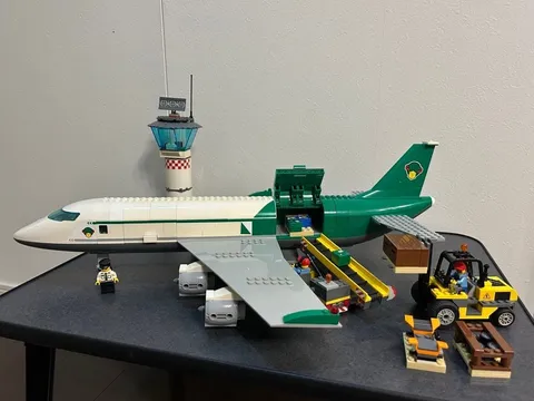 LEGO City Cargo Terminal 60022 & Cargo Truck 60020 Set Used Comp W/Manuals
