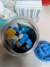 LEGO BIONICLE Bulk Lot Bricks & Pieces Blue/Gray/Black/Trans-Yellow Canister