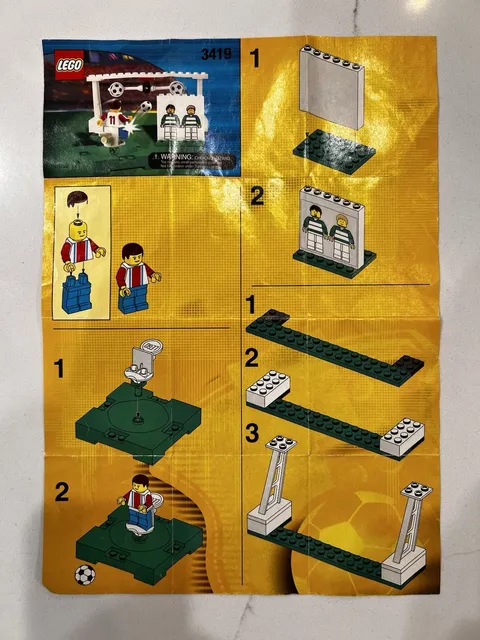 LEGO Soccer 3419 “Precision Shooting” Instruction Sheet Only!  FREE SHIPPING!!