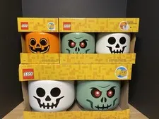 LEGO Halloween Edition Storage Head Display Lot NEW!