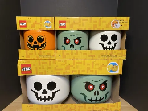 LEGO Halloween Edition Storage Head Display Lot NEW!