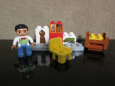 Lego Duplo Supermarket Cashier Cash Register Chair Accessories Lot
