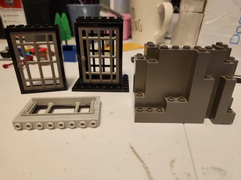Lego Castle Pirates Jail Doors And Window And Wall Section