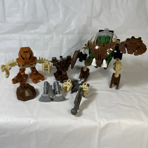 Vintage LEGO BIONICLE Lot Pahrak 8560 Green Krana Mask Huki 1388 McDonalds 8568