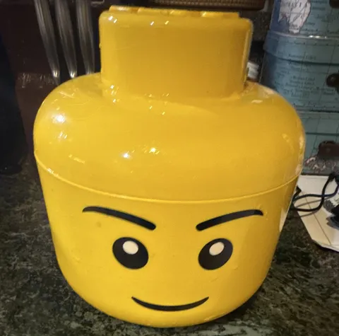 LEGO Yellow Minifigure Storage Head Container/Bowl, Plastic Storage Head