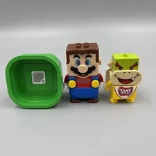 LEGO Super Mario Bowser Jr Figure PowerUp Pack Power 71387 Pipe Warp Works Clean