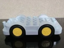 Lego Duplo 15314 12591 Chassis Base 2012 Gray Create Yellow Rims Black Tires