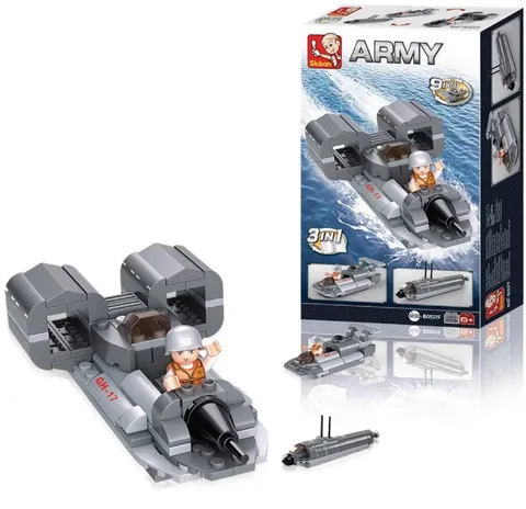 Sluban slubanm38-b0537 F-in Jet Boat Building Blocks Set,