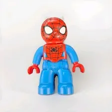 4# Lego Duplo Spider man Minifigure Blue and Red Marvel Comics Spider-Man