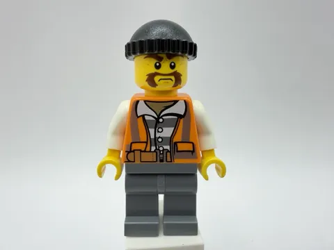 LEGO CITY Part cty0701 - City Bandit w/ handlebar mustache, black knit cap-MINT