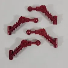 4X LEGO Bionicle DARK RED Ball Joint 5x7 Arm Dual Axle Hole Part Lot x240 32476