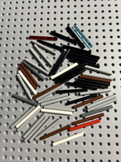 Lego Bar 4L Lightsaber Blade Wand Multicolor Bulk Lot Part# 30374 57 pcs Used