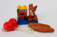 Lego Duplo Cat Bread Red Balloons Time Bomb Brick Blue 2x4 Plate Replacements