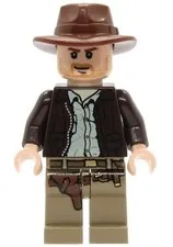LEGO® Minifigure Indiana Jones iaj001 Indiana Jones Dark Brown Jacket Reddish Br