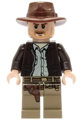 LEGO® Minifigure Indiana Jones iaj001 Indiana Jones Dark Brown Jacket Reddish Br