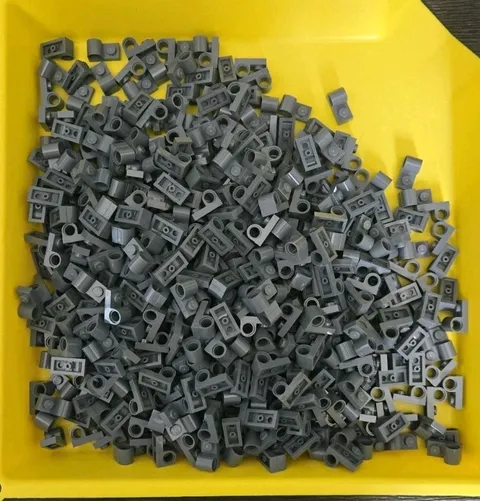 LEGO Parts Dark Bluish Gray Plate 1 x 2 with Pin Hole on Top 11458 MOC Bulk x550
