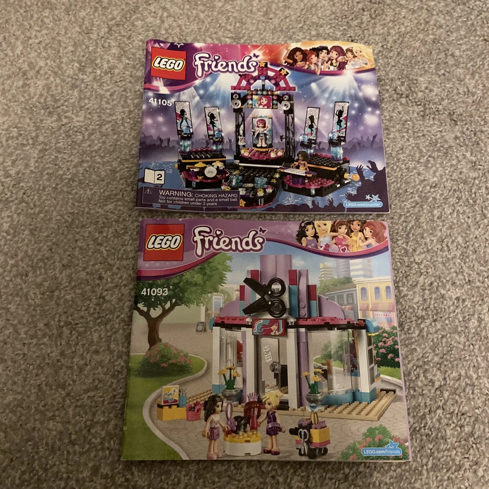 LEGO Friends Instruction Manual Lot Of 2 Books Only Books/ Manuals 41105, 41093