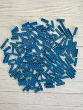 LEGO DARK AZURE BLUE LOT 166 PCS 1X10 1X6 1X4 PLATE AZUR VARIETY BUILDING PIECES