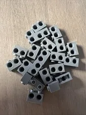 LEGO 32000 Dark Bluish Gray Technic, Brick 1 x 2 with One Holes - 22 Pieces
