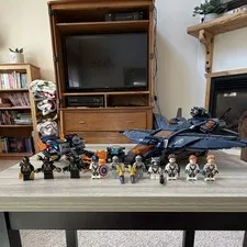 LEGO Marvel Avengers Ultimate Quinjet and captain americas motorcycle. Complete