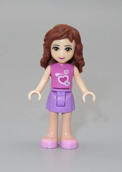 LEGO Friends Olivia heart shirt minifigures 3184 30102 3315 Valentines day