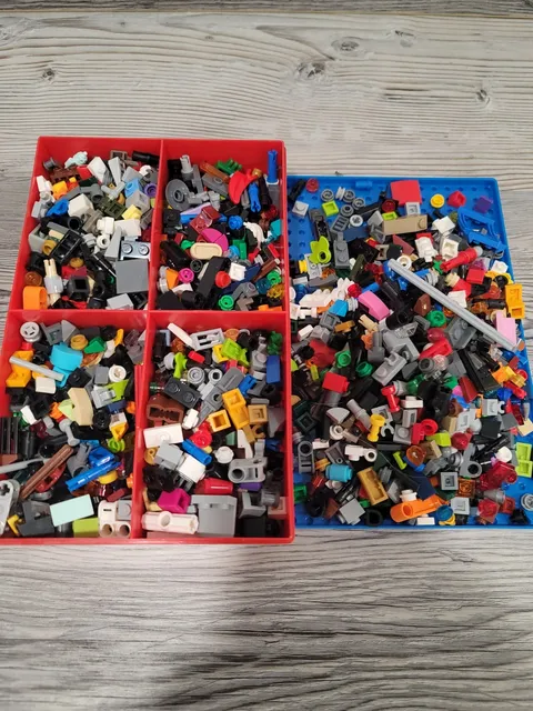 Lego lot of 1.15 pound of tiny tiny legos bulk with lego box. 
