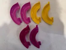 (6) LEGO Slide Lot PINK-Yellow-Magenta-Curved Spiral playground,water park 11267