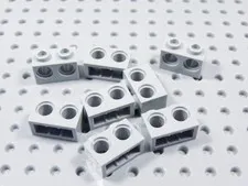 LEGO Lot of 8 Light Bluish Gray 1x2 Technic Bricks w/ 2 Holes BR
