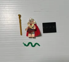LEGO King Tut Pharaoh 71017 Egyptian Minifigure Figure with Snake & Base
