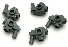 Lego 5 New Dark Bluish Gray Minifigure Weapon Guns Blaster w/ Studs on Sides